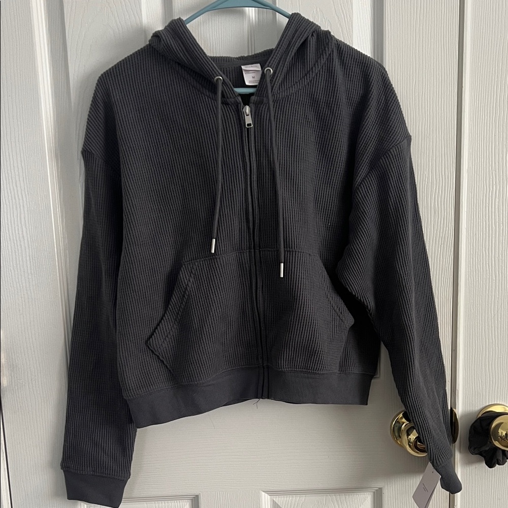 Auden Gray Ribbed Knit Top